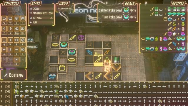 Neon Noodles – Cyberpunk Kitchen Automation PC Screenshot