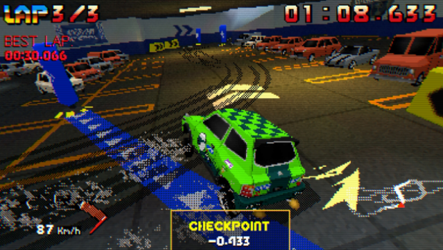 Parking Garage Rally Circuit Gameplay Screenshot